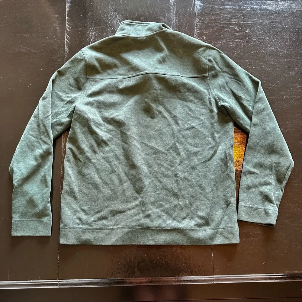 Banana Republic Large Green Sweater 1/4 Quarter Zip Collared Sweater
